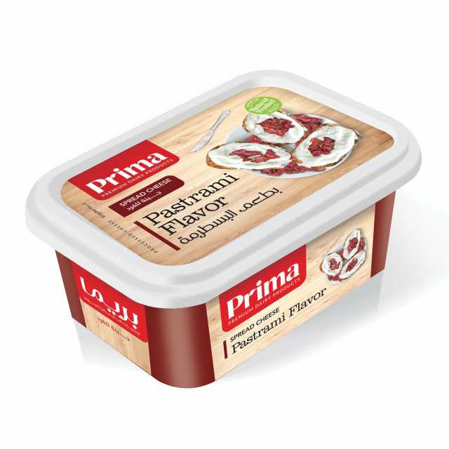 Spread Cheese with Pastrami Flavor 240g  جبنه مطبوخة بطعم البسطرمة ٢٤٠جم