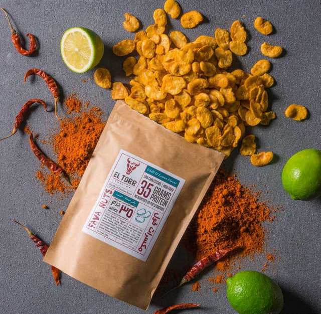 EL TORR Fava Nuts - CHILLI & LEMON Flavor - 125 Gm الثور مكسرات فول - بطعم الشطة والليمون - 125 جرام