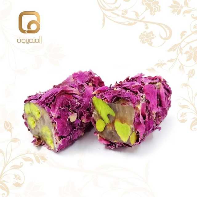 ملبن فستق موجهة ورد