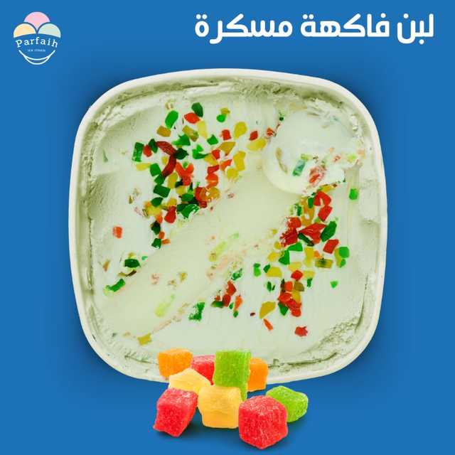 ايس كريم حليب فواكه مسكره