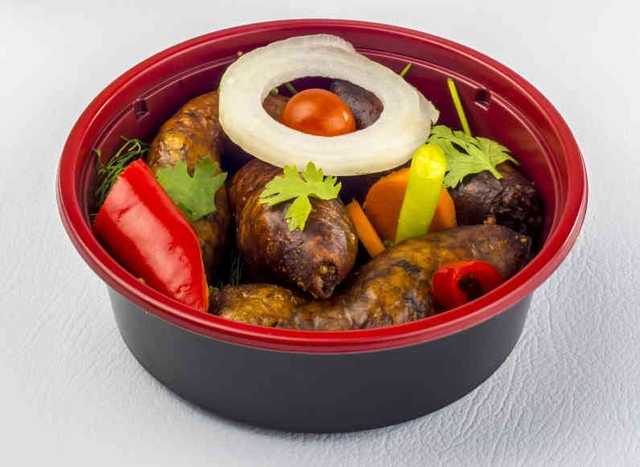 علبة ميكرويف إسود في أحمر مدو 300 ملي