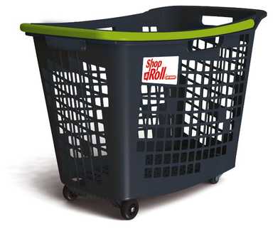 80L SHOP&ROLL Anniversary Blue - باسكت بعجل