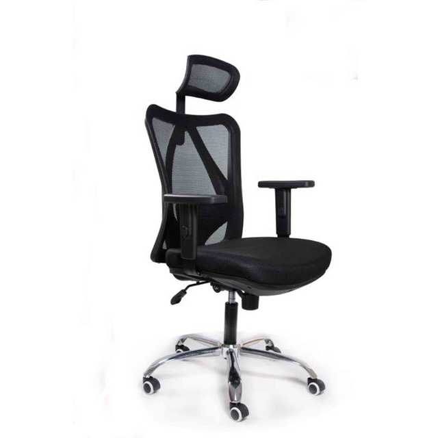 Luxury executive office chair swivel ergonomic office chairs with head rest black